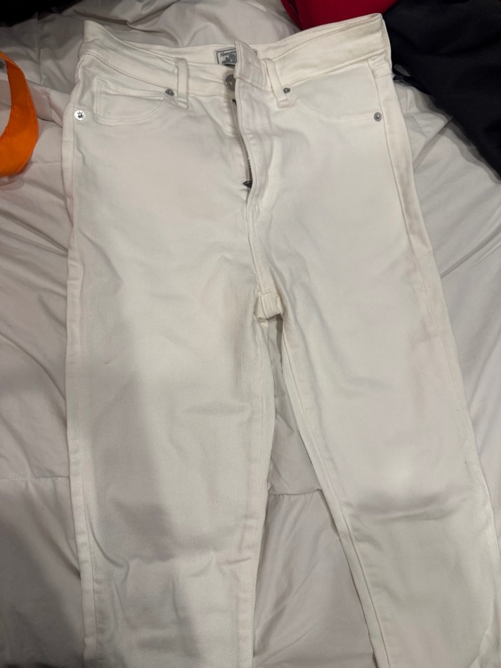 Abercrombie & Fitch White Jean Leggings